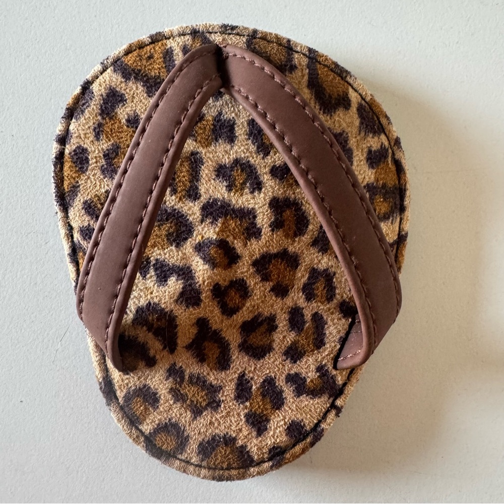 Hallmark Brown Leopard Print Faux Leather Wine Glass Coaster